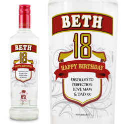 Personalised Smirnoff 18th Birthday Vodka Gift Year Age 70cl