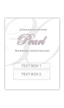 Pearl Anniversary Personalised Gift Wine