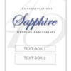 Sapphire Anniversary Personalised Gift Wine