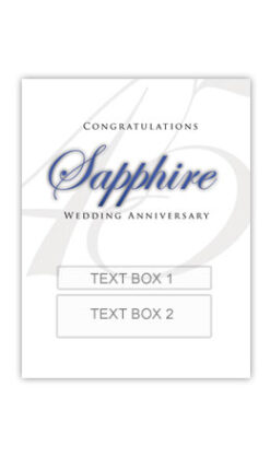 Sapphire Anniversary Personalised Gift Wine
