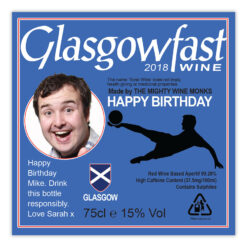 Personalised Glasgow Rangers Style Buckfast Bottle Gift