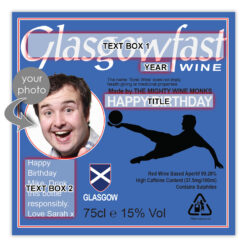 Personalised Glasgow Rangers Style Buckfast Bottle Gift