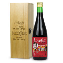 Personalised Valentines Buckfast Bottle & Box Gift Set