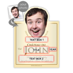 18th Birthday Gift BIG FACE Personalised Wine