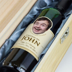 18th Birthday Gift BIG FACE Personalised Wine