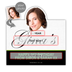 Personalised Gordons Gin BIG FACE bottle & Engraved Box 70cl