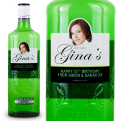 Personalised Gordons Gin 18th Birthday Gift BIG FACE 70cl