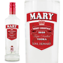 Personalised Christmas Smirnoff Vodka Bottle Gift Year Age 70cl