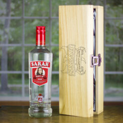 Personalised Smirnoff Vodka Bottle & Engraved Wooden Box
