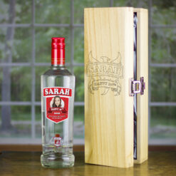 Personalised Smirnoff Vodka Bottle & Engraved Wooden Box