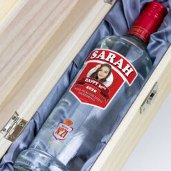 Personalised Smirnoff Vodka Bottle & Engraved Wooden Box