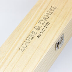 Personalised Wedding Champagne & Engraved Wooden Box