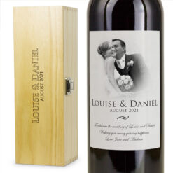 Personalised Wedding Wine & Engraved Luxury Wooden Gift