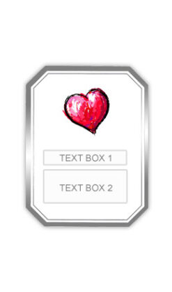 Silver Heart Personalised Wedding Labelled Wine