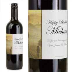 Tuscan Hills Personalised Gift Labelled Wine
