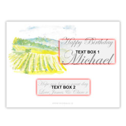 Watercolour Personalised Gift Labelled Wine