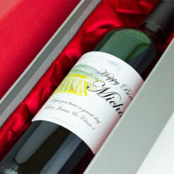 Watercolour Personalised Gift Labelled Wine