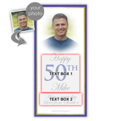 Electric Blue Personalised Gift Labelled Wine