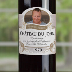 50th Birthday Present Gift Personalised Wine