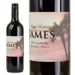 Coral Personalised Gift Labelled Wine