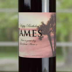 Coral Personalised Gift Labelled Wine