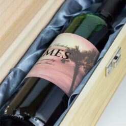 Coral Personalised Gift Labelled Wine