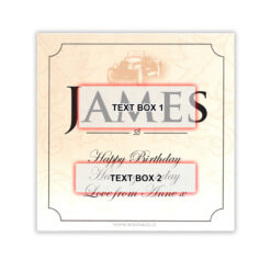 Classic Car Personalised Birthday Gift Labelled Wine