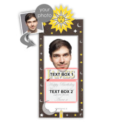 Sun Moon Stars Personalised Birthday Gift Labelled Wine