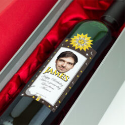 Sun Moon Stars Personalised Birthday Gift Labelled Wine