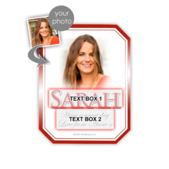 Red Bevel Personalised Gift Labelled Wine