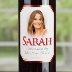 Red Bevel Personalised Gift Labelled Wine
