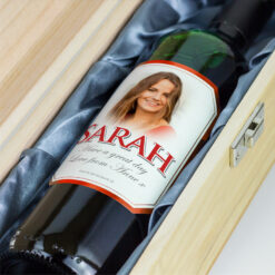 Red Bevel Personalised Gift Labelled Wine