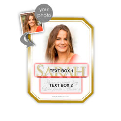 Gold Bevel Personalised Gift Labelled Wine