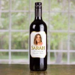 Gold Bevel Personalised Gift Labelled Wine