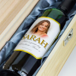 Gold Bevel Personalised Gift Labelled Wine