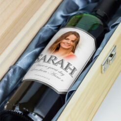 Silver Bevel Personalised Gift Labelled Wine