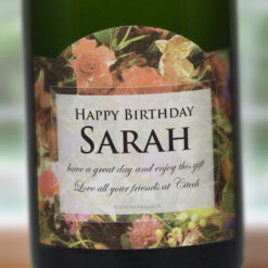 Bouquet Personalised Gift Labelled Wine