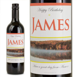 The Lake Personalised Gift Labelled Wine