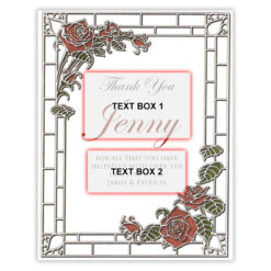 Stained Glass Roses Personalised Wedding Labelled Wine