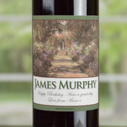 Giverny Garden Personalised Gift Labelled Wine