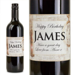 Time Lapse Personalised Gift Labelled Wine