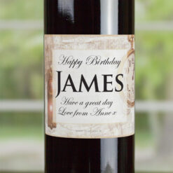 Time Lapse Personalised Gift Labelled Wine