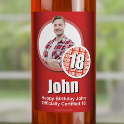18 Cert Personalised Birthday Gift Labelled Wine