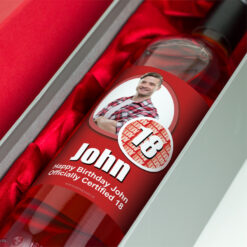 18 Cert Personalised Birthday Gift Labelled Wine