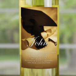 Key Personalised Congratulations Gift Labelled Wine