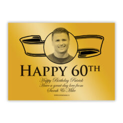 60th Birthday Gift Gold Label Personalised Birthday Champagne