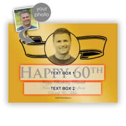 60th Birthday Gift Gold Label Personalised Birthday Champagne