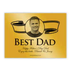Fathers Day Gold Label Personalised Champagne