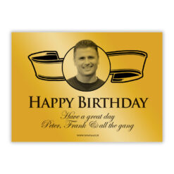Birthday Gift for Men Gold Label Personalised Birthday Champagne