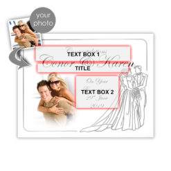 Gold Bride and Groom Personalised Wedding Labelled Wine